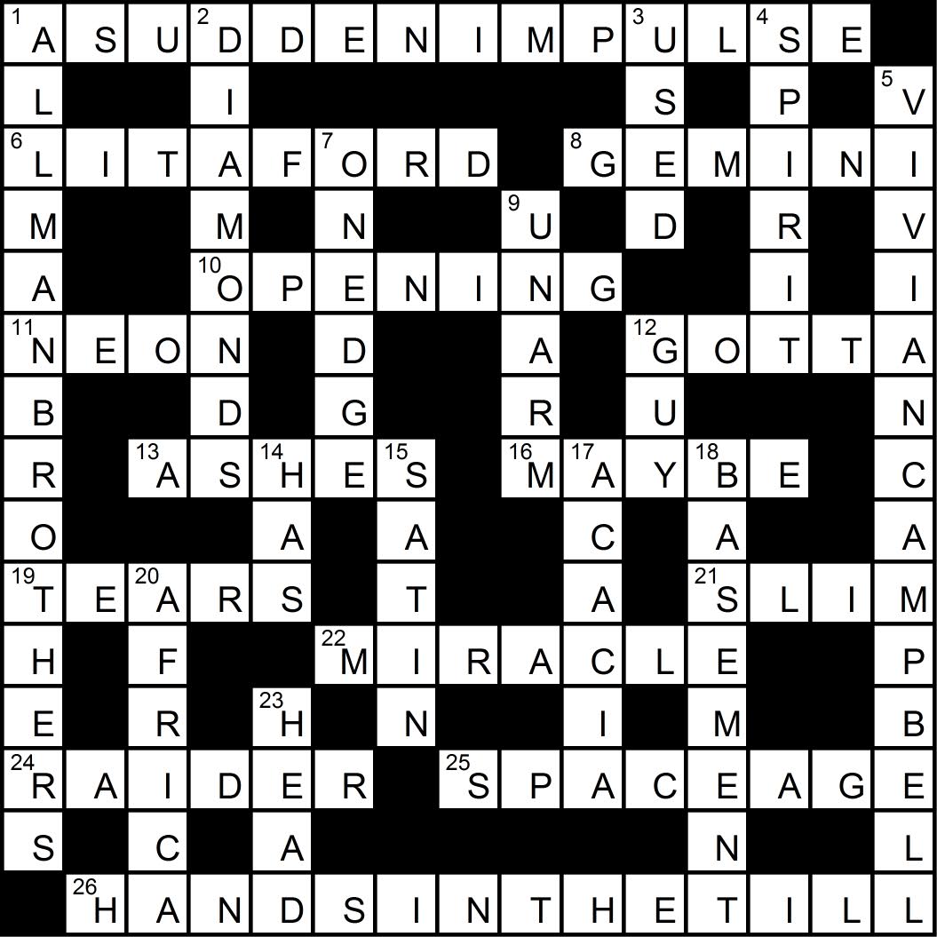 Crossword puzzle issue 1