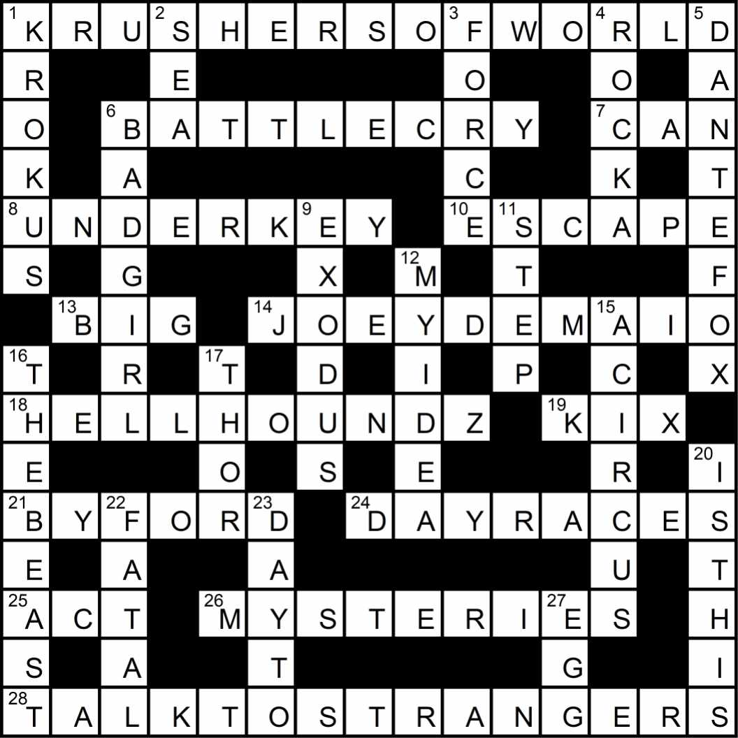 Crossword puzzle issue52